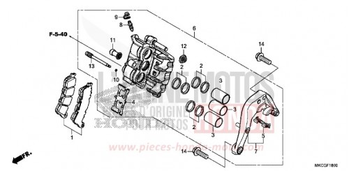 ETRIER DE FREIN ARRIERE GL1800BDL de 2020